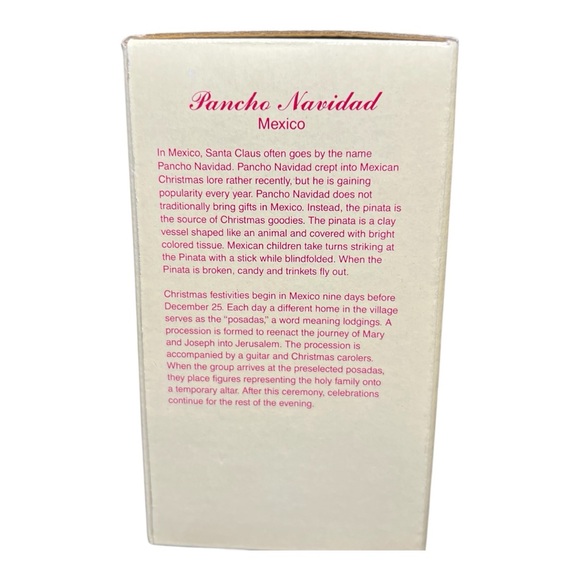 1993 THE INTERNATIONAL SANTA CLAUS COLLECTION Pancho Navidad Mexico Figurine - Picture 15 of 16